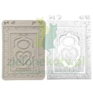 Forma foremka silikonowa Stamperia A5 Baby ramki serca