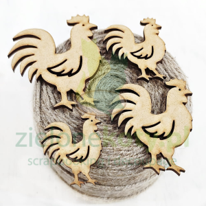 HDF Dekor Artistiko Koguty 4 szt.