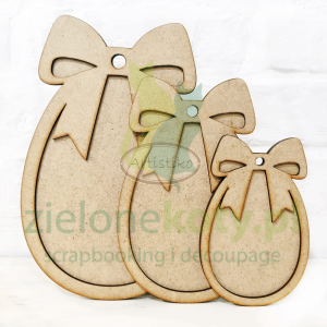 HDF Baza Artistiko jajko z kokardą średnie 20x13 cm