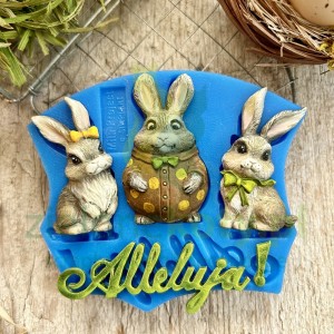 Forma foremka silikonowa Mila Project Alleluja Bunnies zajączki