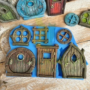 Forma foremka silikonowa Mila Project Fairy Doors drzwi i okna