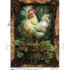 Papier ryżowy decoupage  AB Studio Le Petit Paris A4  Kura w lesie