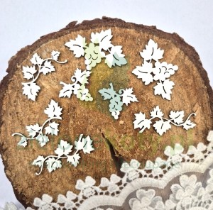 Wycinanka Agateria Winorośl listki zestaw