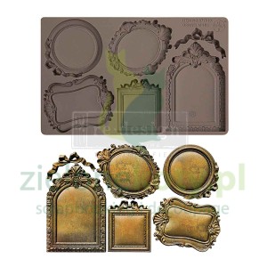 Forma foremka silikonowa Prima Ornate Minis ozdobne ramki orągłe prostokątne