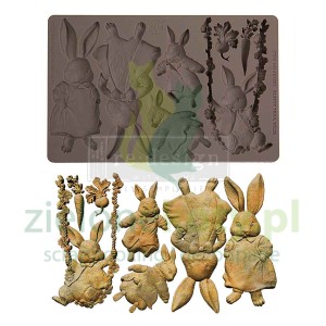 Forma foremka silikonowa Prima Bunny Trail Tales bajkowe zające 