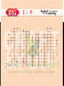 Stempel Craft&you Design Grid paper kratka mixed media tło
