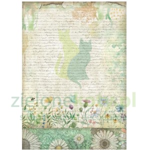 Papier ryżowy decoupage Stamperia A4 Daisy art list kwiaty