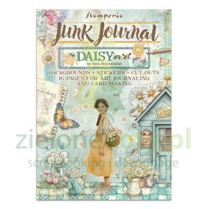 Zestaw papierów do scrapbookingu i dodatków Junk Journal Stamperia Daisy art