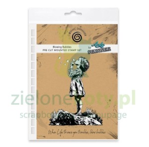 Stemple gumowe Cosmic Shimmer Blowing Bubbles by Andy Skinner dziewczynka bańki