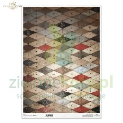 Papier ryżowy ITD decoupage A3 Tło romby 