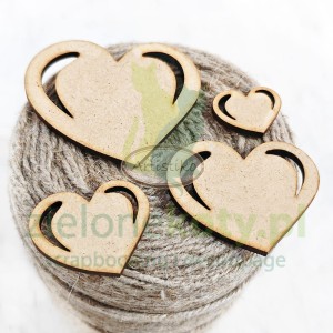 HDF Dekor Artistiko Serca 4 szt.