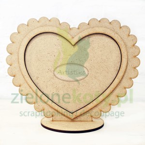 HDF Baza Artistiko serce stojące 15x19 cm