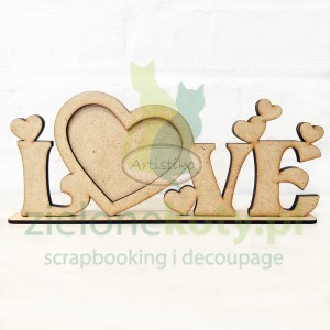 HDF Baza Artistiko ramka LOVE 11x26 cm