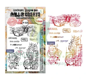 Stempel akrylowy AALL & Create Flight marks pieczątki poczta mixed media