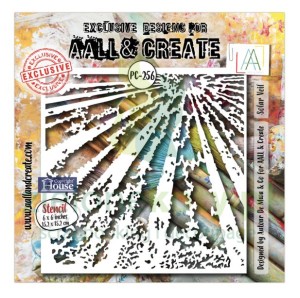 Szablon maska AALL & Create 15x15 cm Solar Veil rozbłysk promienie