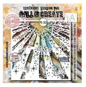 Szablon maska AALL & Create 15x15 cm Radiant Rise rozbłysk promienie