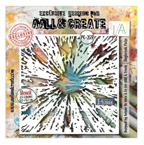 Szablon maska AALL & Create 15x15 cm Daybreak Pulse rozbłysk promienie 