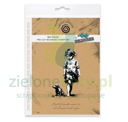 Stemple gumowe Cosmic Shimmer Best friends by Andy Skinner dziewczynka  z psem