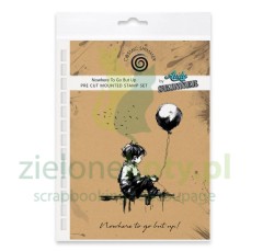 Stemple gumowe Cosmic Shimmer Nowhere to go but up by Andy Skinner chłopiec z balonem