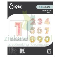 Wykrojnik Sizzix Thinlits This or that numbers cyfry