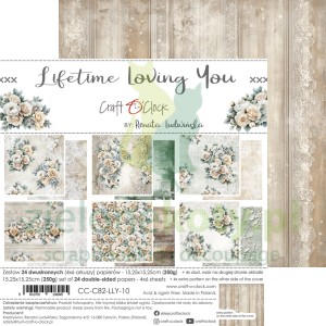 Zestaw papierów do scrapbookingu 15x15 Craft O'Clock Lifetime Loving You