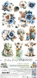 Zestaw dodatków do wycinania Craft O' Clock Baby Boy Universe Flowers and more 