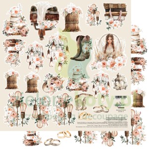 Papier 30x30 Alchemy Of Art Romantic Boho  dodatki do wycinania  