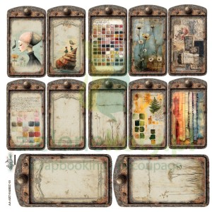 Materiałowe dodatki do wycinania Alchemy of Art ART ramki 30x30 tkanina  