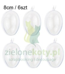 Jajko akrylowe plexi 8cm / 6szt