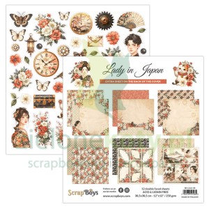 Zestaw papierów do scrapbookingu 30x30 ScrapBoys Lady in Japan