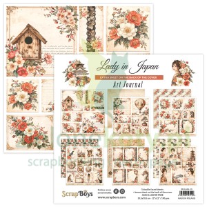 Zestaw papierów do scrapbookingu 30x30 ScrapBoys Lady in Japan Art jurnal