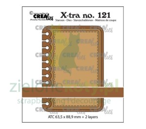 Wykrojnik Crealies X-tra ATC Notebook vertical ATC kartka z notatnika pionowa
