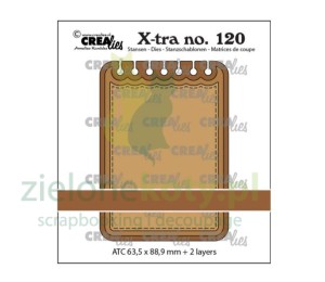Wykrojnik Crealies X-tra ATC Notebook horizontal ATC kartka z notatnika pozioma