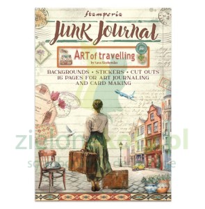 Zestaw papierów do scrapbookingu i dodatków Junk Journal Stamperia Art of travelling