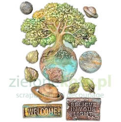 Forma foremka silikonowa Stamperia A5 A new beginning planety