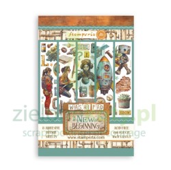 Zestaw papierów samoprzylepnych Stamperia Washi A new beginning A5 / 8szt.