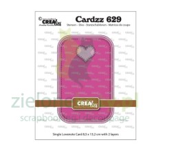 Wykrojnik Crealies Cardzz Single card lovenote 8,5x13 cm prostokąt