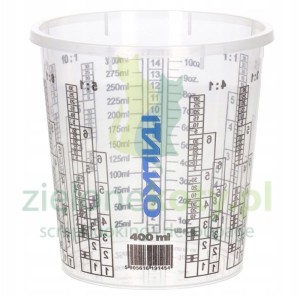 Kubek do mieszania gipsu z podziałką pojemność 400ml skala do 325 ml