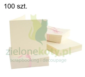 Baza + koperta do kartek  Anita's kwadrat kremowe 100 szt.