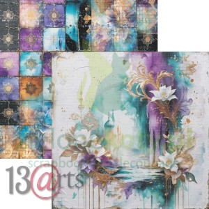 Papier do scrapbookingu 30x30 13arts Tales of the Sand 01 Bloomig East