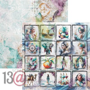 Papier do scrapbookingu 30x30 13arts Tales of the Sand 05 Written in the Sand