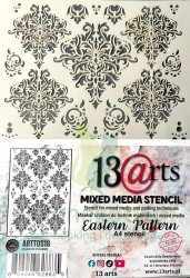 Szablon maska 13Arts A4  Eastern pattern damask