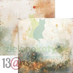 Papier do scrapbookingu 30x30 13arts Retroteca 02 Aged lines