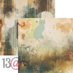 Papier do scrapbookingu 30x30 13arts Retroteca 03 Burnt Geometry