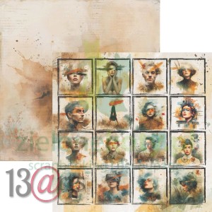 Papier do scrapbookingu 30x30 13arts Retroteca 05 Her Rusted Dreams