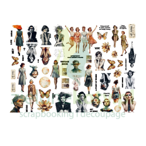 Zestaw dodatków Die Cuts 13arts Retroteca 64 szt.