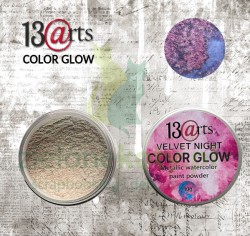 Farba akwarelowa w proszku 13arts Color Glow Velvet Night metaliczna fioletowa