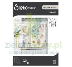 Stempel Sizzix Stamps Floral Frames and Mini Flowers kwiaty ramki