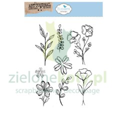 Stempel + wykrojnik Elizabeth Art Journal Specials Flower Scribbles