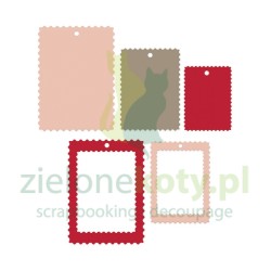 Wykrojnik DPCraft Ozdobne tagi znaczki 3 szt.
